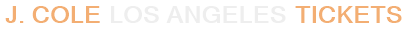 J. Cole Los Angeles Tickets